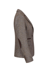 Womens Blazer  1920s Vintage Blinders Tan Brown Herringbone Tailored Fit