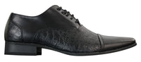 Mens Black Shiny Patent PU Leather Shoes