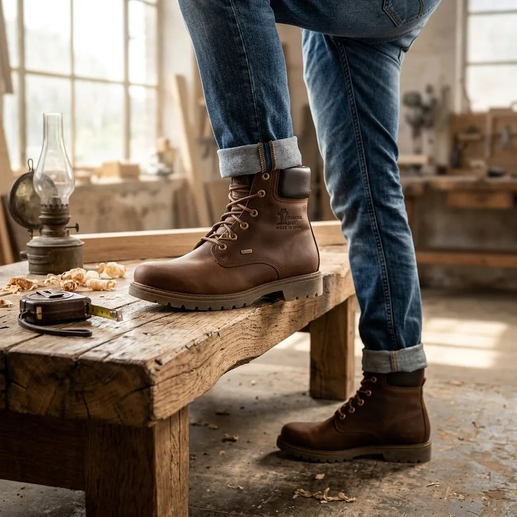 03 GTX C1 - Men's Bark Brown Waterproof Leather Ankle Boots