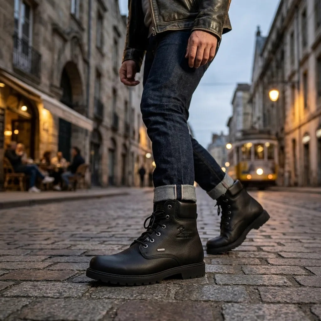 03 GTX C2 - Men's Black Waterproof Leather Ankle Boots
