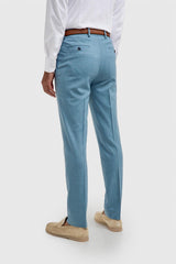 James - Men's Navy Blue Wool Formal Trousers