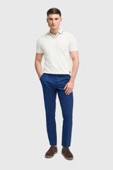 Mario - Men's Summer Blue Smart Trousers