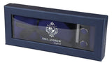 Satin Silk Textured Blue Tie Gift Set Pocket Square Cuff Links Tie Matt Satin