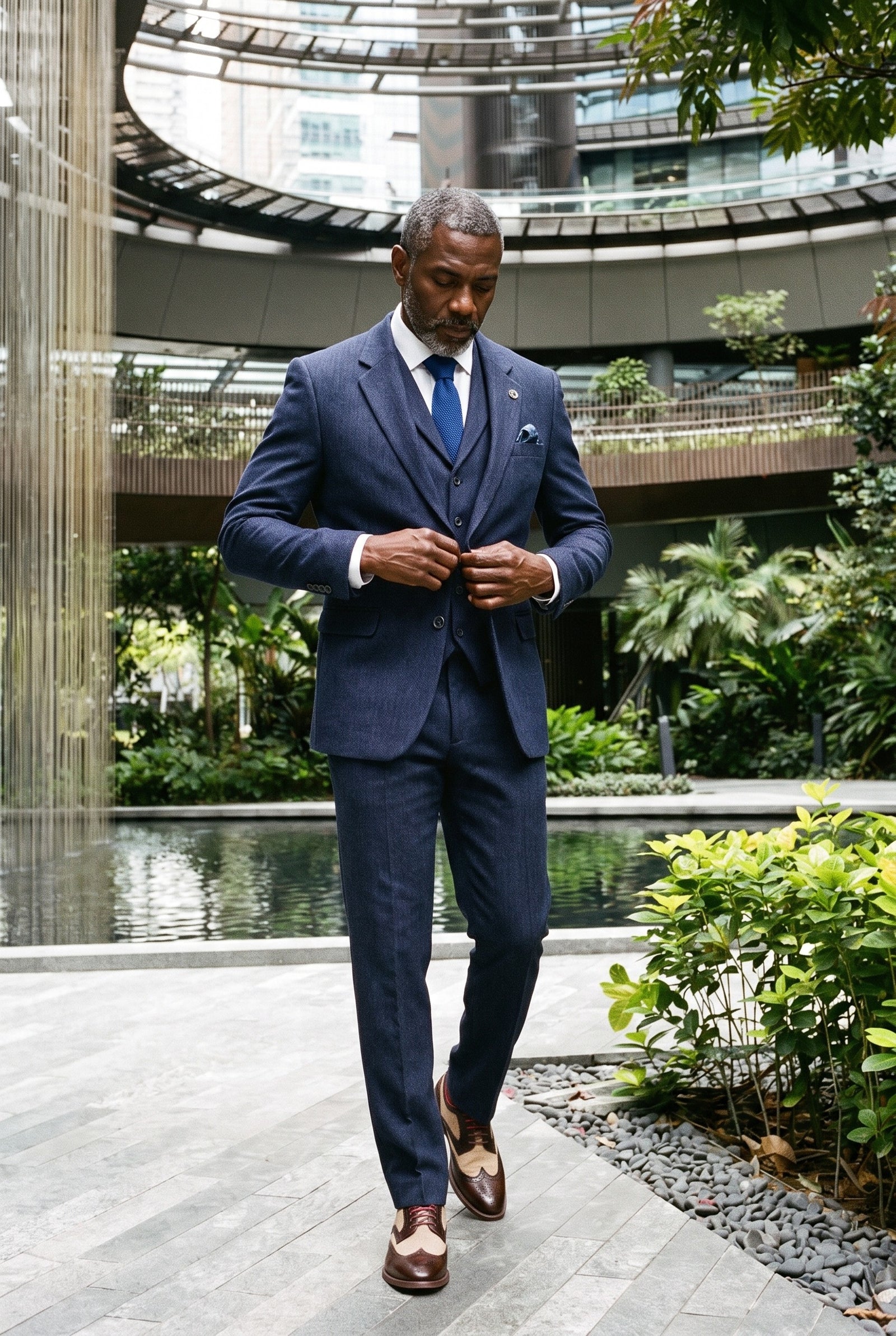 Look #988 styled with Casual Knitted Tie - Many Colours