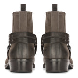 Mens Western Cowboy Black Boot Vintage Square Toe Country Hunting Hiking Real Leather Riding Bikers