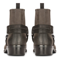 Mens Western Cowboy Black Boot Vintage Square Toe Country Hunting Hiking Real Leather Riding Bikers