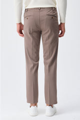 Men’s Brown Soft Jersey Smart Casual Suit Blazer Jacket & Trousers Set