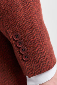 Rust Herringbone Tweed 3 Piece Suit