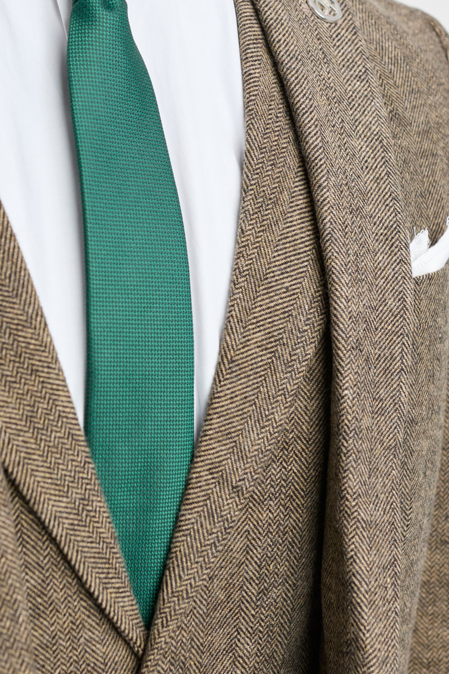 Oak-Brown Herringbone Tweed 3 Piece Suit