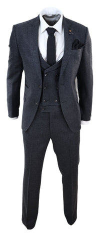 Dark Grey Tweed 3 Piece Suit