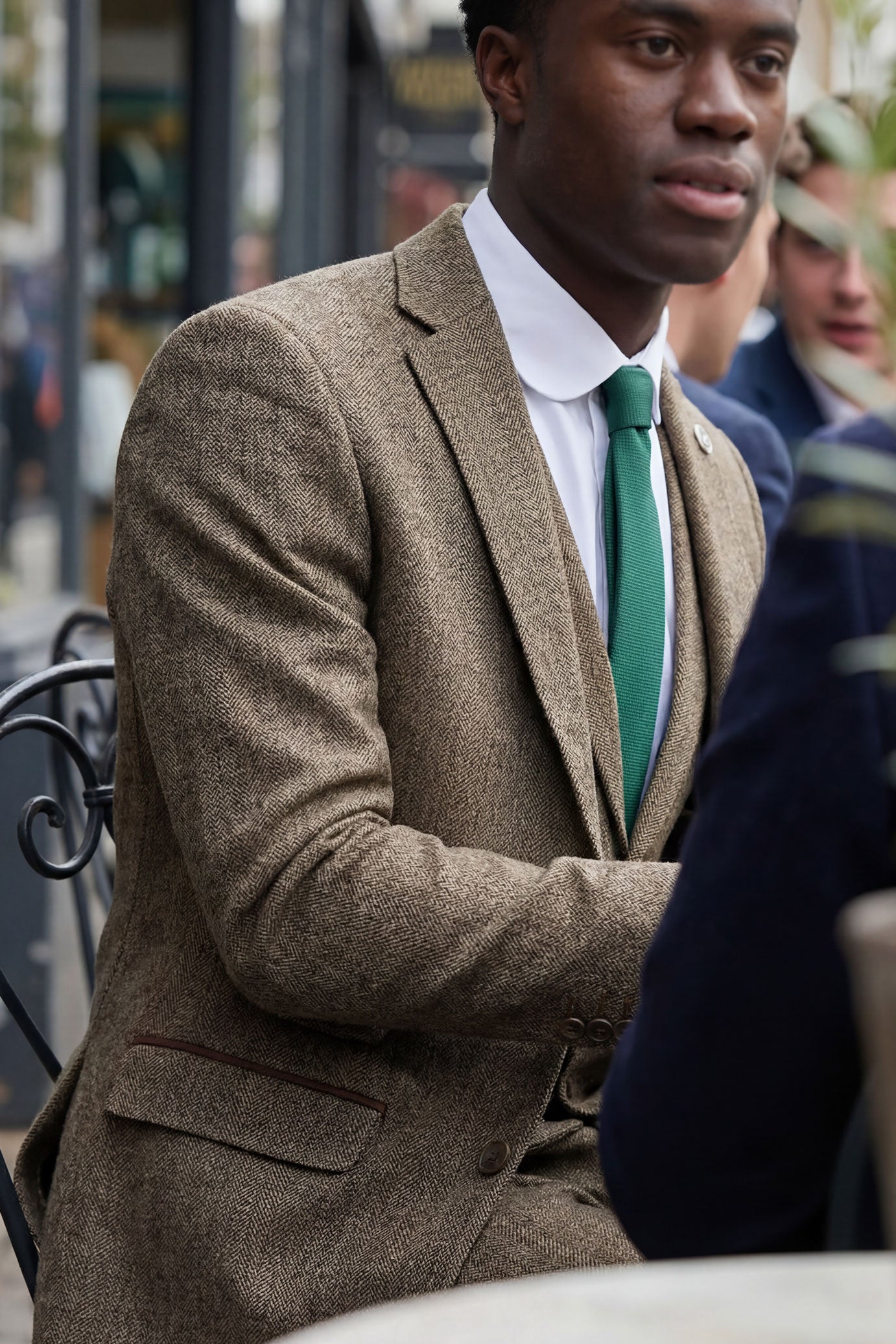 Oak-Brown Herringbone Tweed 3 Piece Suit