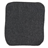 281 - Men's Charcoal Herringbone Tweed Wool Tie & Handkerchief 2"