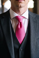 Men’s Pink Slim Solid Colour Tie