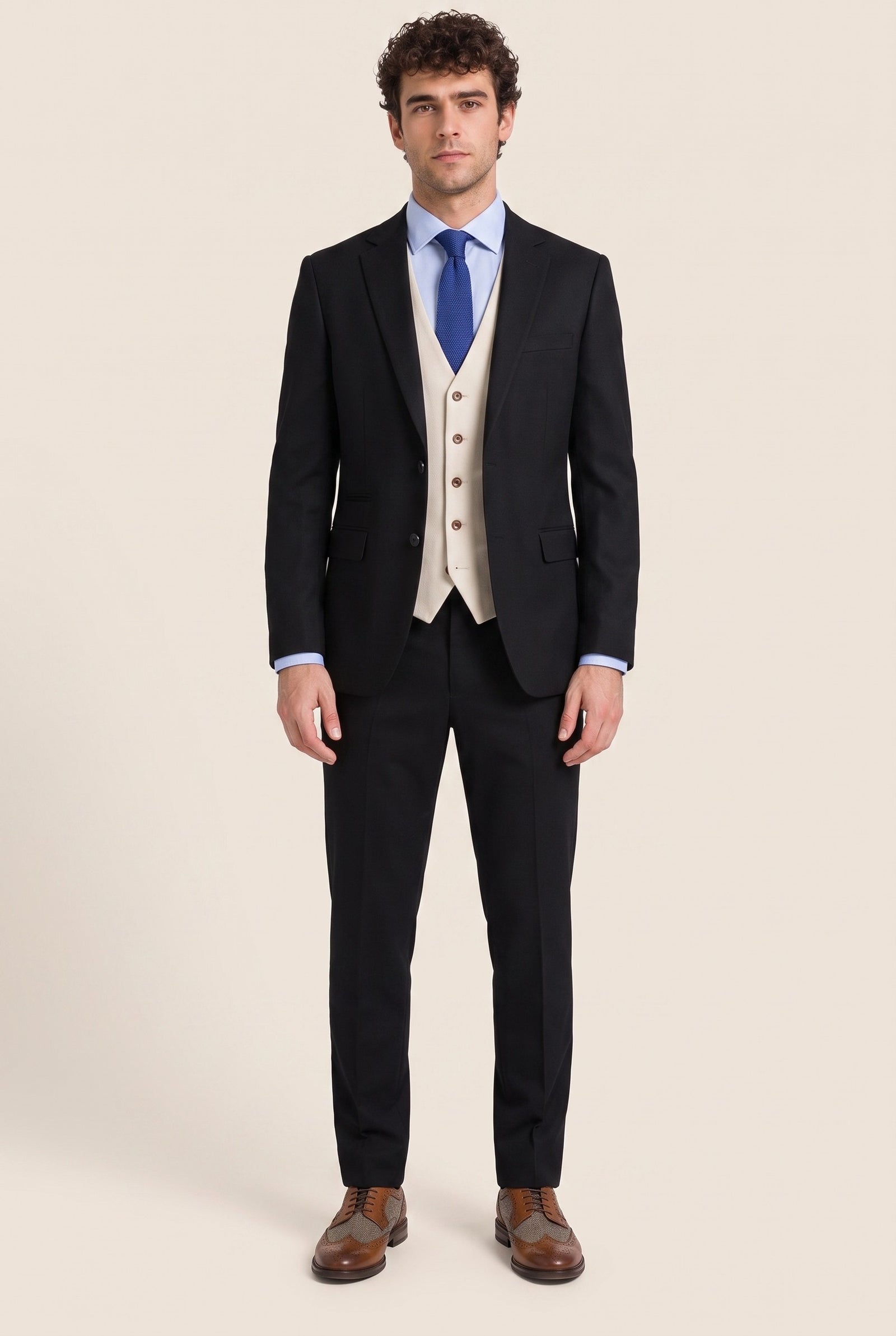 Look #1006 styled with Casual Knitted Tie - Many Colours