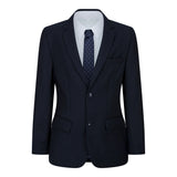 Boys Navy Blue 5 Piece Suit Blazer Waistcoat Shirt Tie Trousers Wedding Party