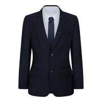 Boys Navy Blue 5 Piece Suit Blazer Waistcoat Shirt Tie Trousers Wedding Party