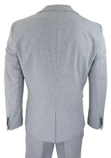 Mens Wool 3 Piece Grey Suit Double Breasted Waistcoat Wedding Party Vintage 1920s