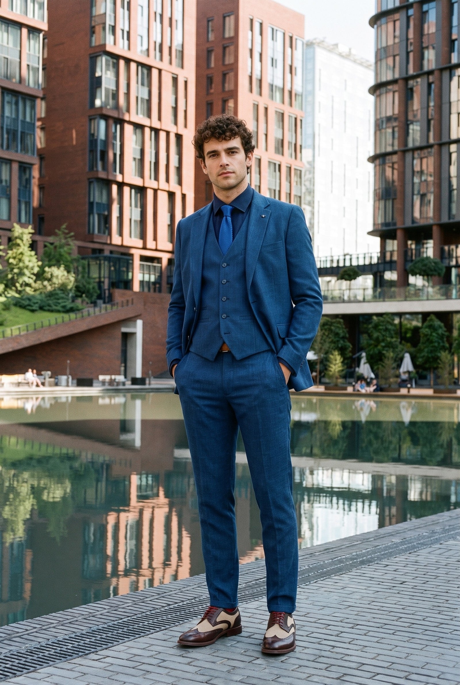 Look #998 styled with Casual Knitted Tie - Many Colours