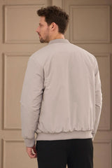 Men’s Black & Beige Reversible Bomber Lightweight Quilted 2-in-1 Jacket