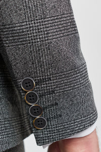 Men's Grey Glen Check 3 Piece Suit