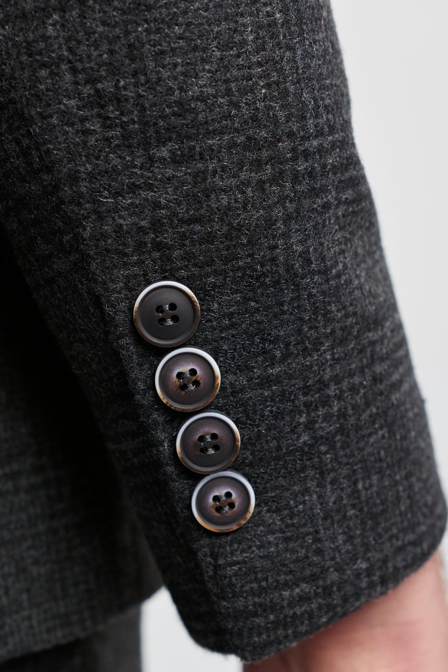 Men's Black Glen Check 3 Piece Suit