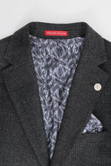 Men's Black Glen Check 3 Piece Suit