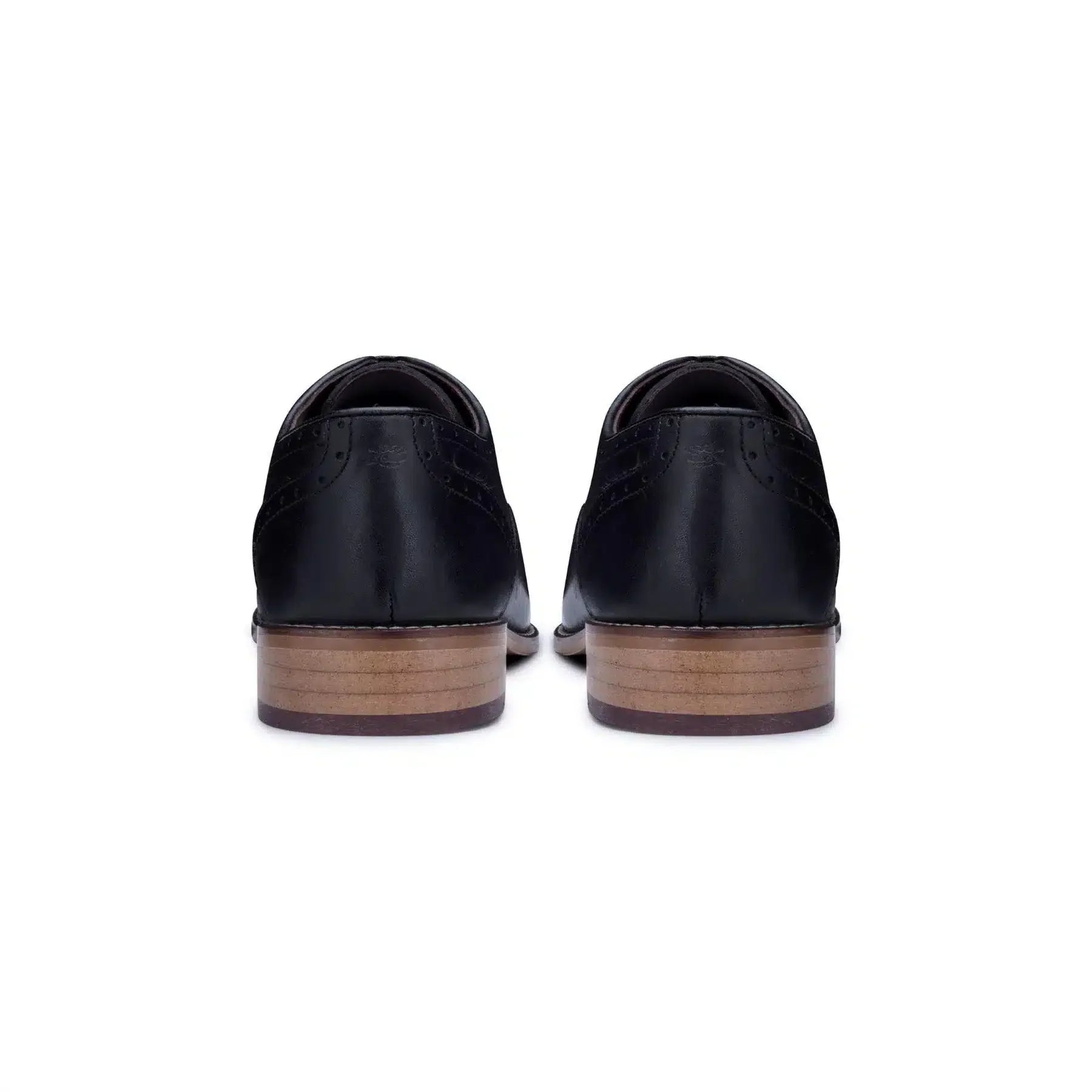 Mens Real Leather Classic Brogues Black Laced Shoes Smart Formal Leather Vintage