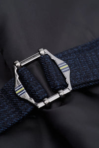 Caridi - Men's Tweed Navy Blue Waistcoat