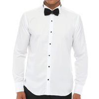 Men's Wing Collar Shirt Tuxedo White Double Cuff Dinner Classic
