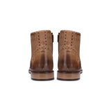 Mens Real Leather Vintage Boots Brogues 1920s Suede Tweed Laced Shoes Smart Formal