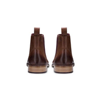 Mens Real Leather Chelsea Dealer Boots Slip On Smart Casual Retro VIntage Blinders Classic