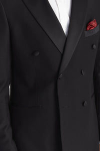 Harry - Men's Black 2 Piece Double Breasted Tuxedo Suit