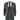 IM1 Men's Classic Charcoal Plain Tailored Fit 3-Piece Suit