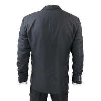 IM1 Men's Classic Charcoal Plain Tailored Fit 3-Piece Suit