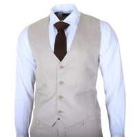 Men's Classic Plain Cream 3 Piece Suit