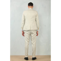 IM200 - Men's Cream Tailored Fit Wedding 3 Piece Suit