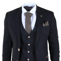 Men's Black 3 Piece Tailored Fit Suit