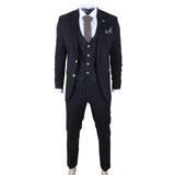 Men's Black 3 Piece Tailored Fit Suit