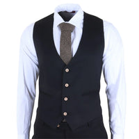 Men's Black 3 Piece Tailored Fit Suit