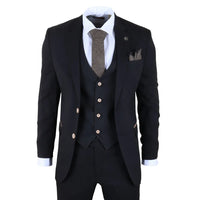 Men's Black 3 Piece Tailored Fit Suit