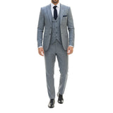 Men's 3 Piece Blue Tailored Fit Suit