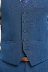 Miami - Men's Blue Wedding Waistcoat