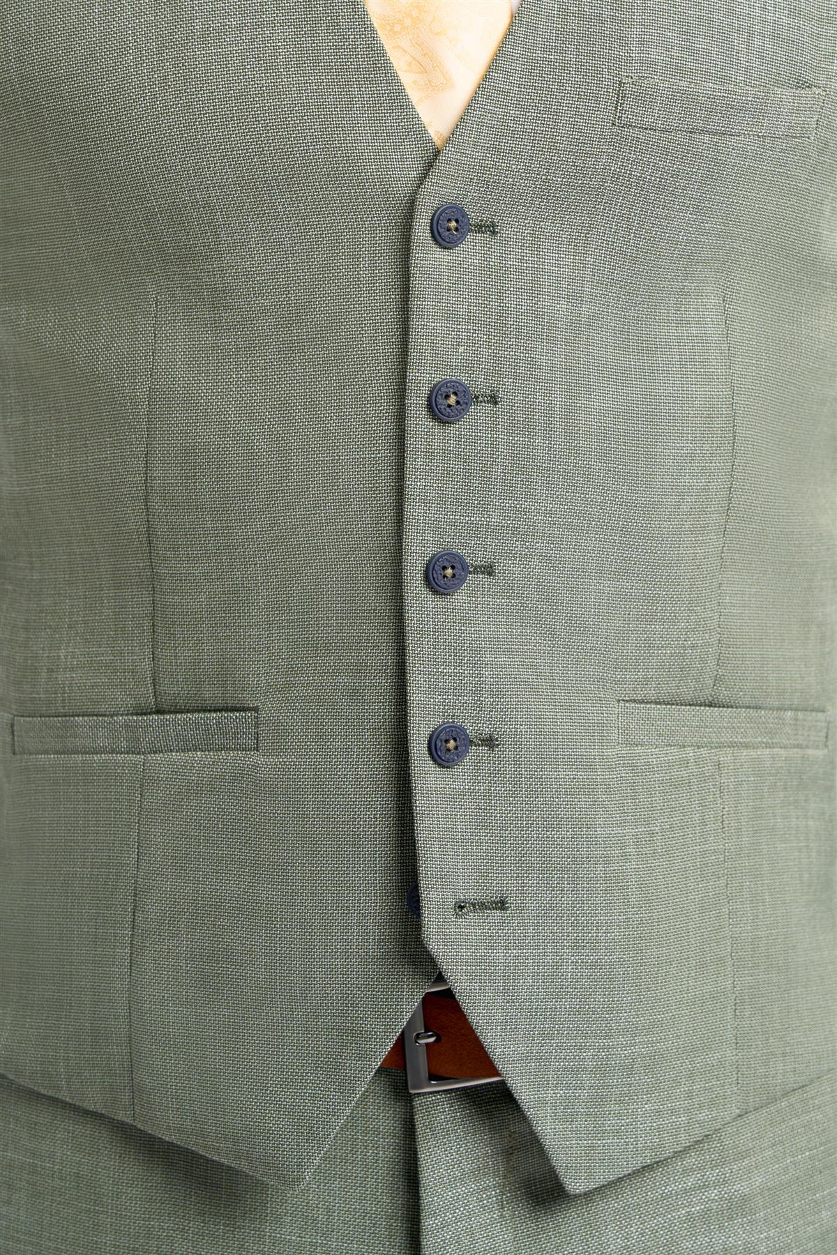 Miami - Men's Sage Green Summer Waistcoat