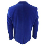Men's Royal Blue Velvet Tux Blazer Satin Lapels Dinner Wedding Prom Black Tie