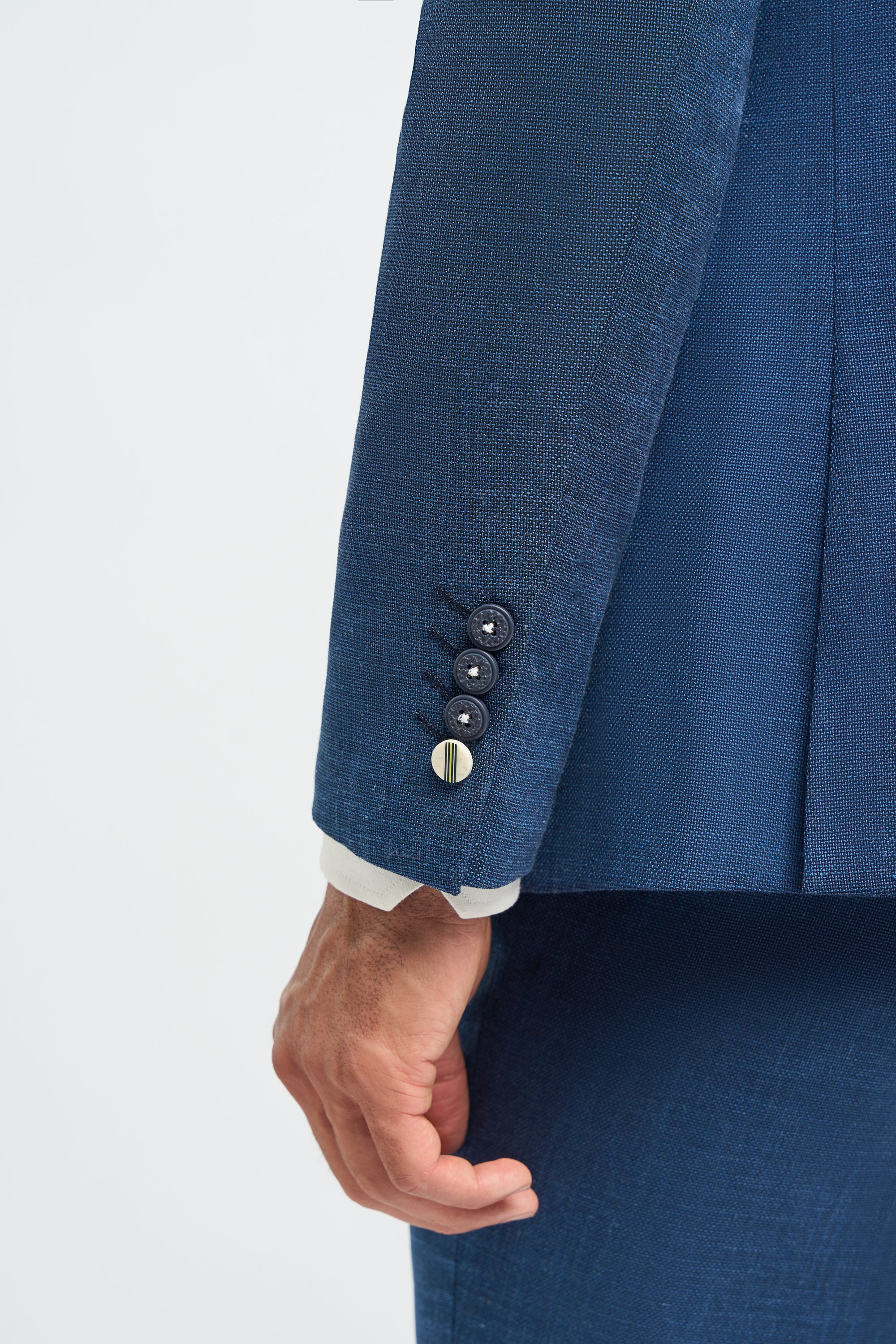 Mens Blue Summer Linen Suit