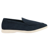 Men's Suede Navy Slip On Comfort Fit Loafers