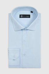 Men's Classic Double Cuff Cutaway Collar Dress Shirt - Blue