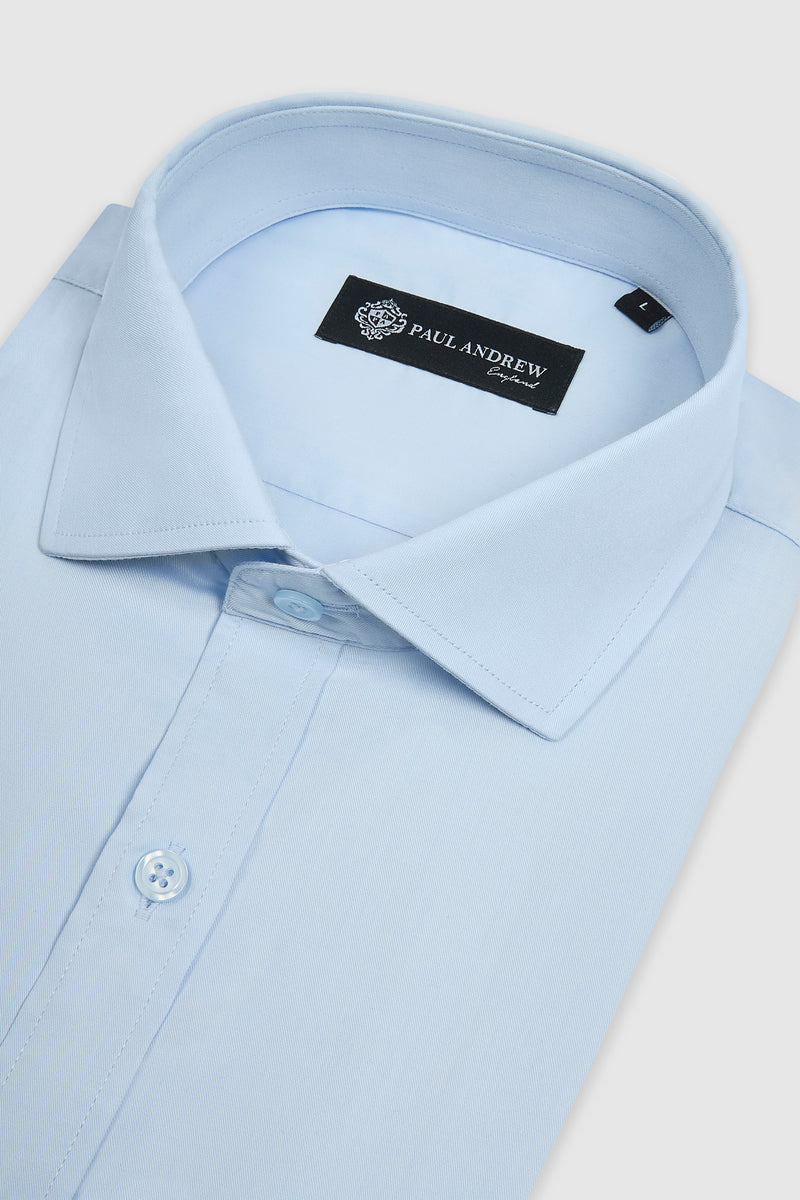 Men's Classic Double Cuff Cutaway Collar Dress Shirt - Blue