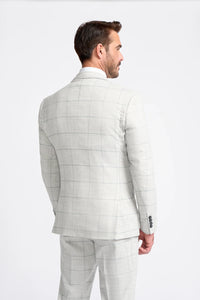 Light Grey Check 3 Piece Suit