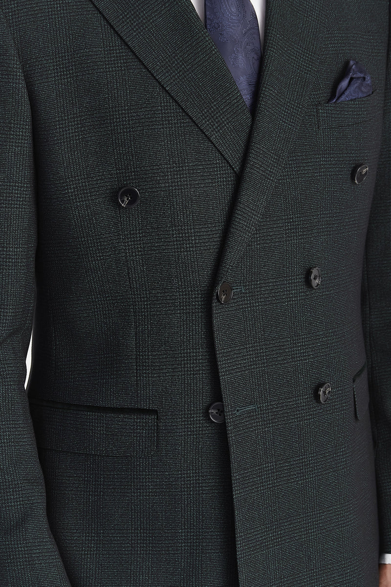Regent - Men's Green 2 Piece Double Breasted Suit
